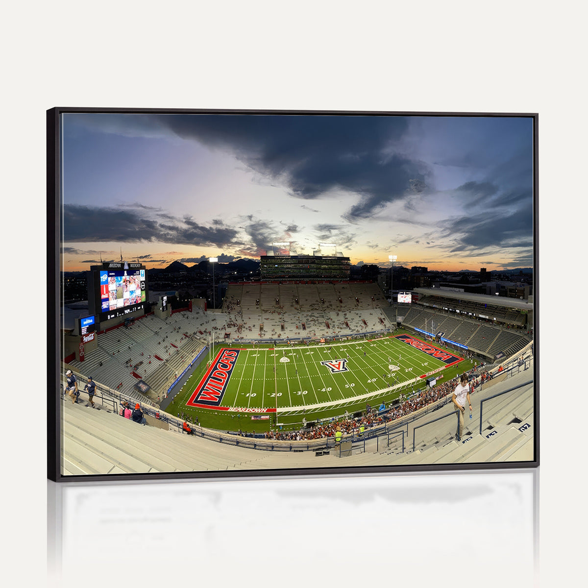 24339-MGV-CV-36X24 - Arizona Wildcats Football Team Print - Tucson Arizona Stadium Wall Art Canvas Print