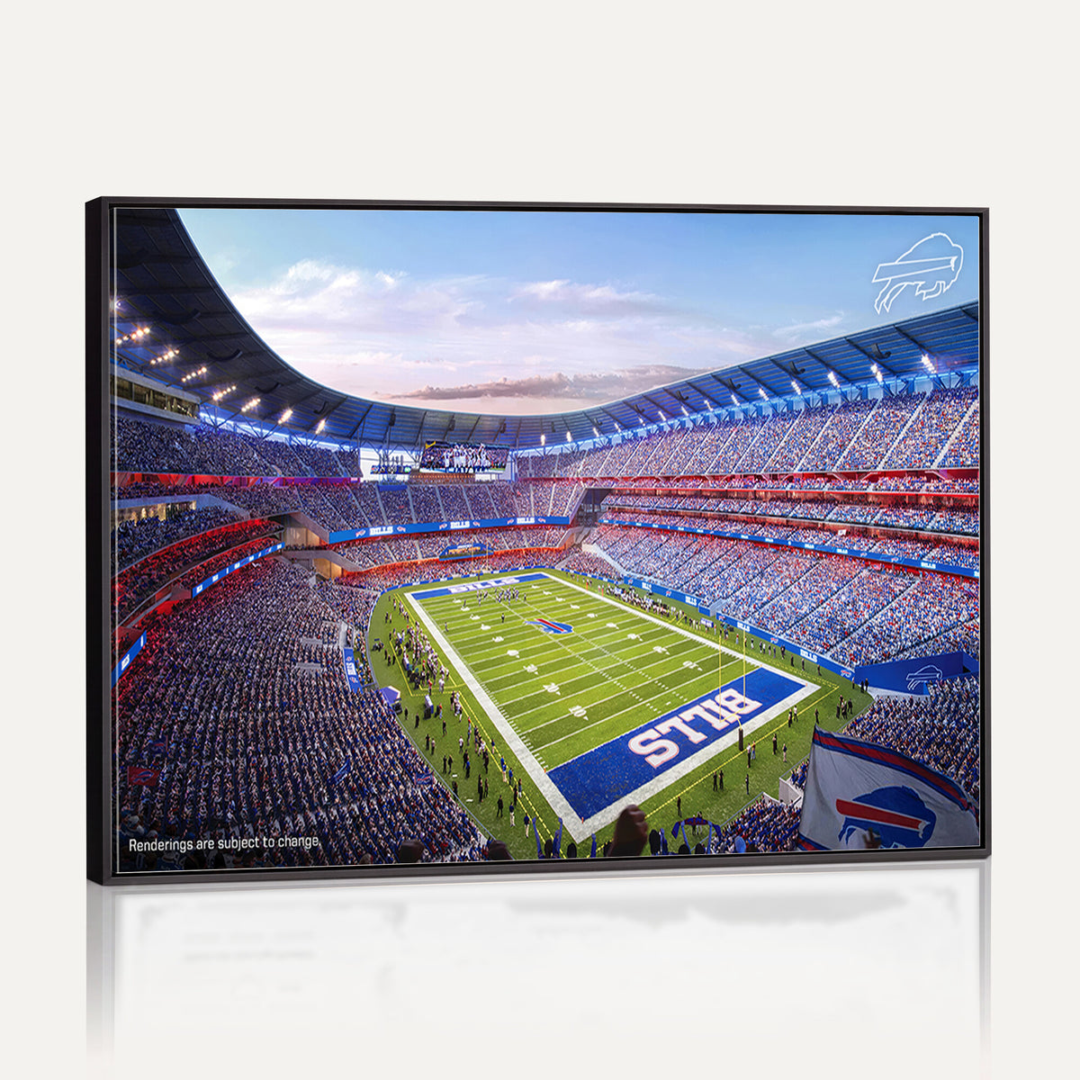 57873-MGV-CV-36X24 - Buffalo Bills Football Team Print Canvas - Buffalo Highmark Stadium Wall Art Canvas Print