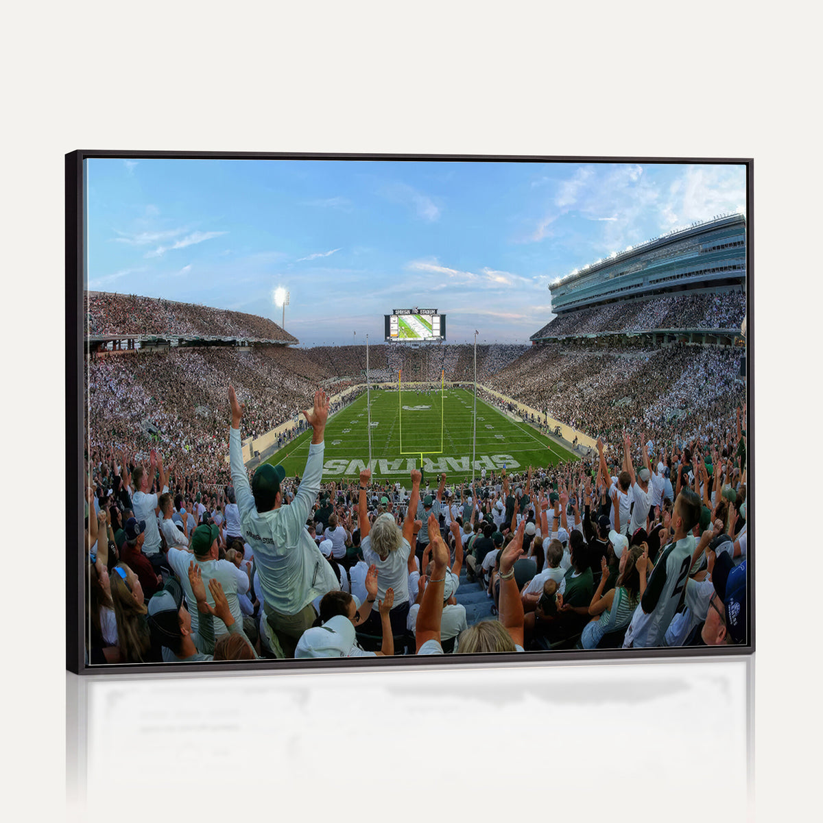 73105-PAN-FL-20X10 - Michigan State Spartans Football Team Art Print - East Lansing Spartan Stadium Wall Art Canvas Print