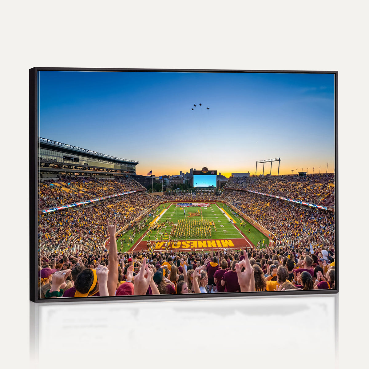 84421-MGV-CV-36X24 - University of Minnesota Golden Gophers Art Print, Football Team Print - Minneapolis Huntington Bank