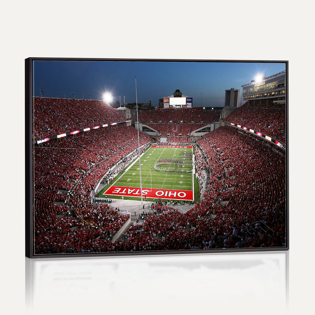 98743-PAN-FL-20X10 - Ohio State University Buckeyes Football Team Print - Columbus Ohio Stadium Wall Art Canvas Print