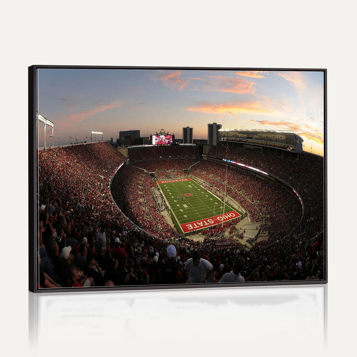 28825-PAN-FL-20X10 - Ohio State University Buckeyes Football Team Print - Columbus Ohio Stadium Wall Art Canvas Print