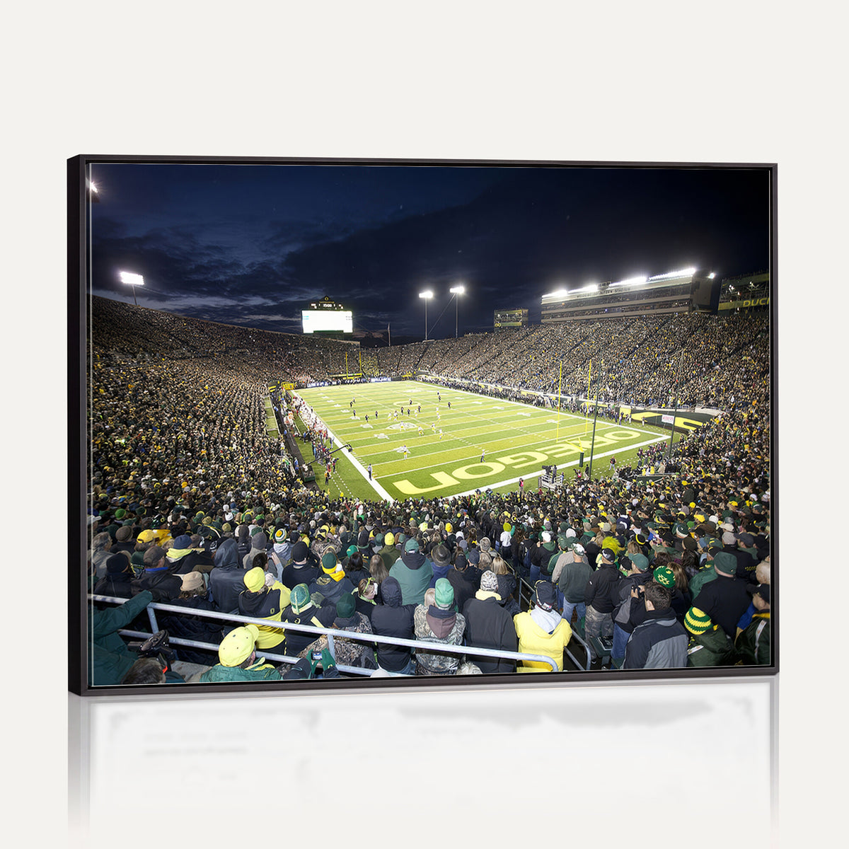 48756-PAN-FL-20X10 - University of Oregon Ducks Football Team Print - Eugene Autzen Stadium Wall Art Canvas Print