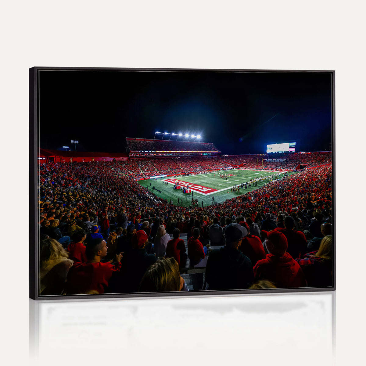 18115-PAN-FL-20X10 - Rutgers Scarlet Knights Football Team Print - SHI Stadium, Piscataway Wall Art Canvas Print