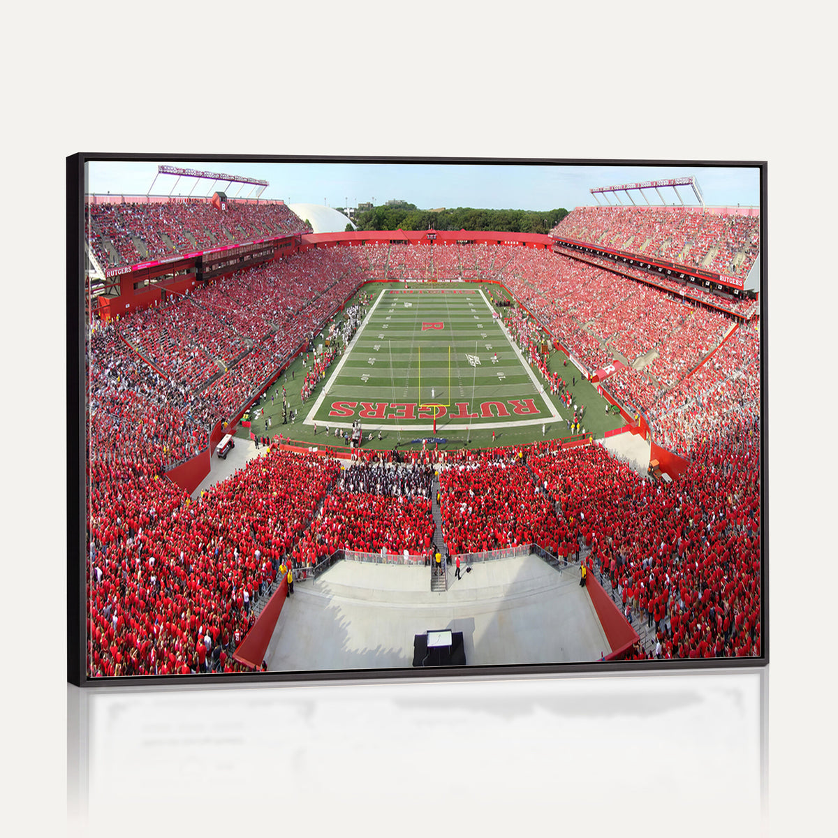 90818-PAN-FL-20X10 - Rutgers Scarlet Knights Football Team Print - Piscataway SHI Stadium Wall Art Canvas Print