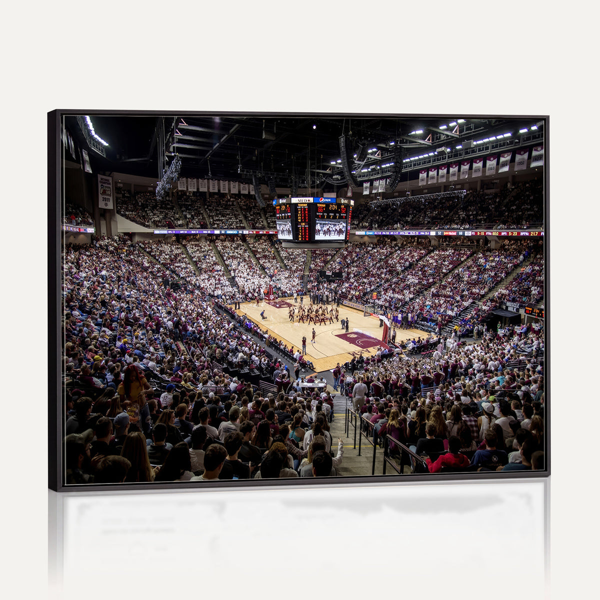 76876-MGV-CV-36X24 - University of Nebraska Cornhuskers Basketball Team Print - Lincoln Red Arena Wall Art Canvas Print