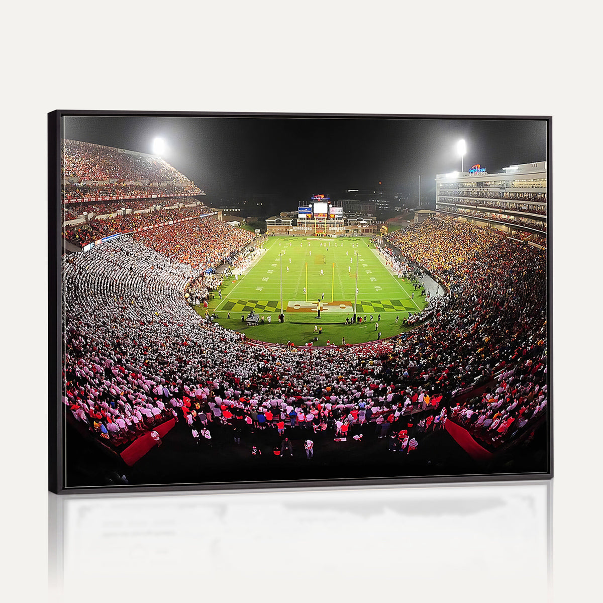 12091-PAN-FL-20X10 - University of Maryland Terrapins Football Team Print - College Park SECU Stadium Wall Art Canvas