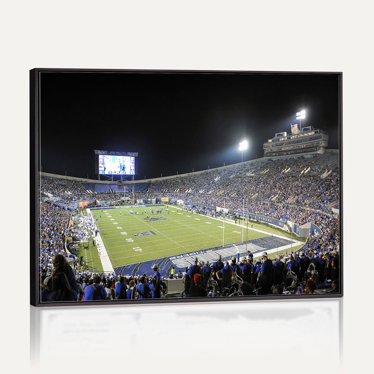 10894-PAN-FL-20X10 - University of Memphis Tigers Football Team Print - Memphis Simmons Bank Liberty Stadium Wall Art