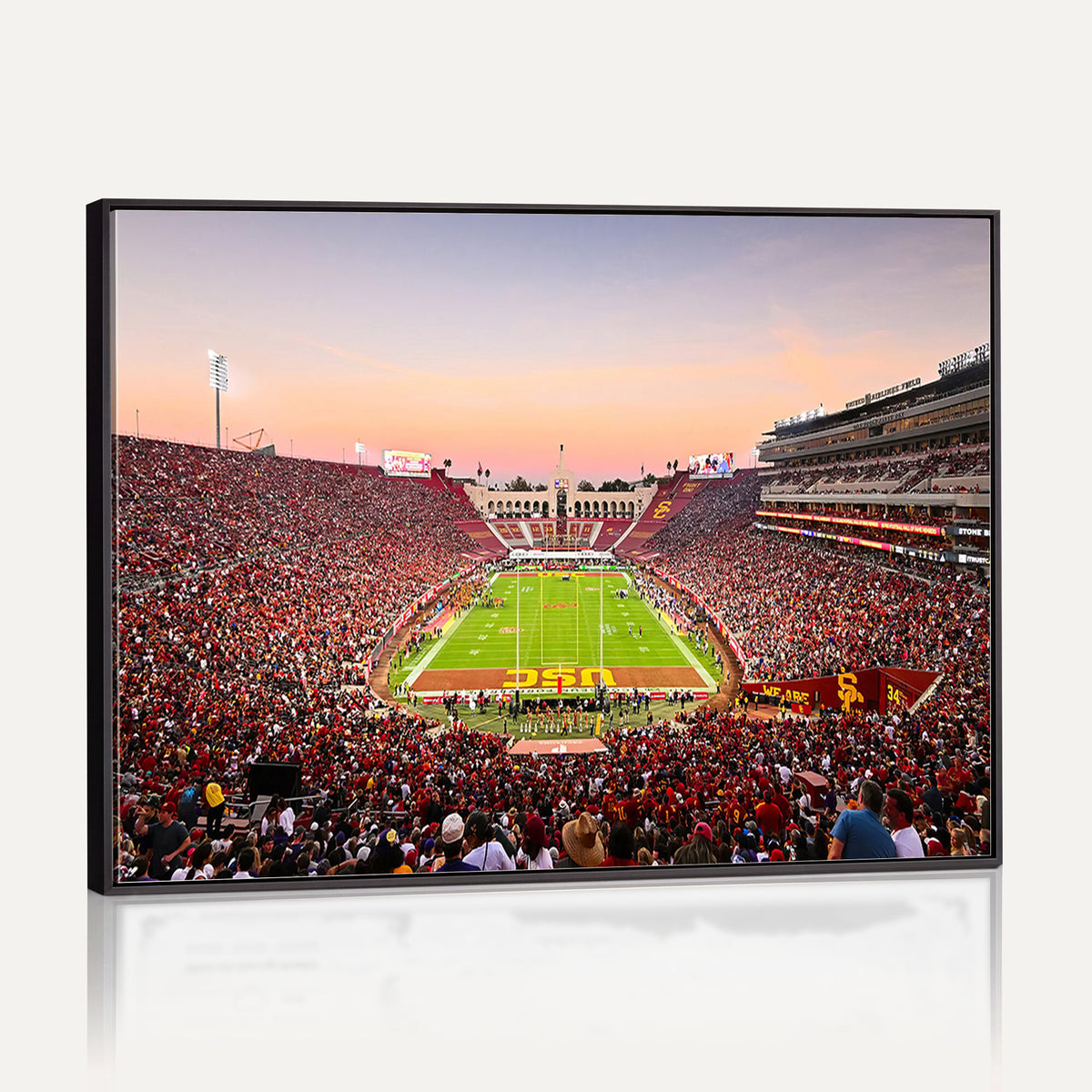 39904-MGV-CV-36X24 - The University of Southern California USC Trojans Football Team Print, Home Bar Wall Decor