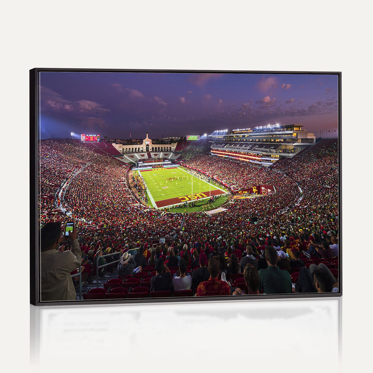 73373-MGV-CV-36X24 - The University of Southern California USC Trojans Football Team Print, Extra Large Game Room Wall Decor