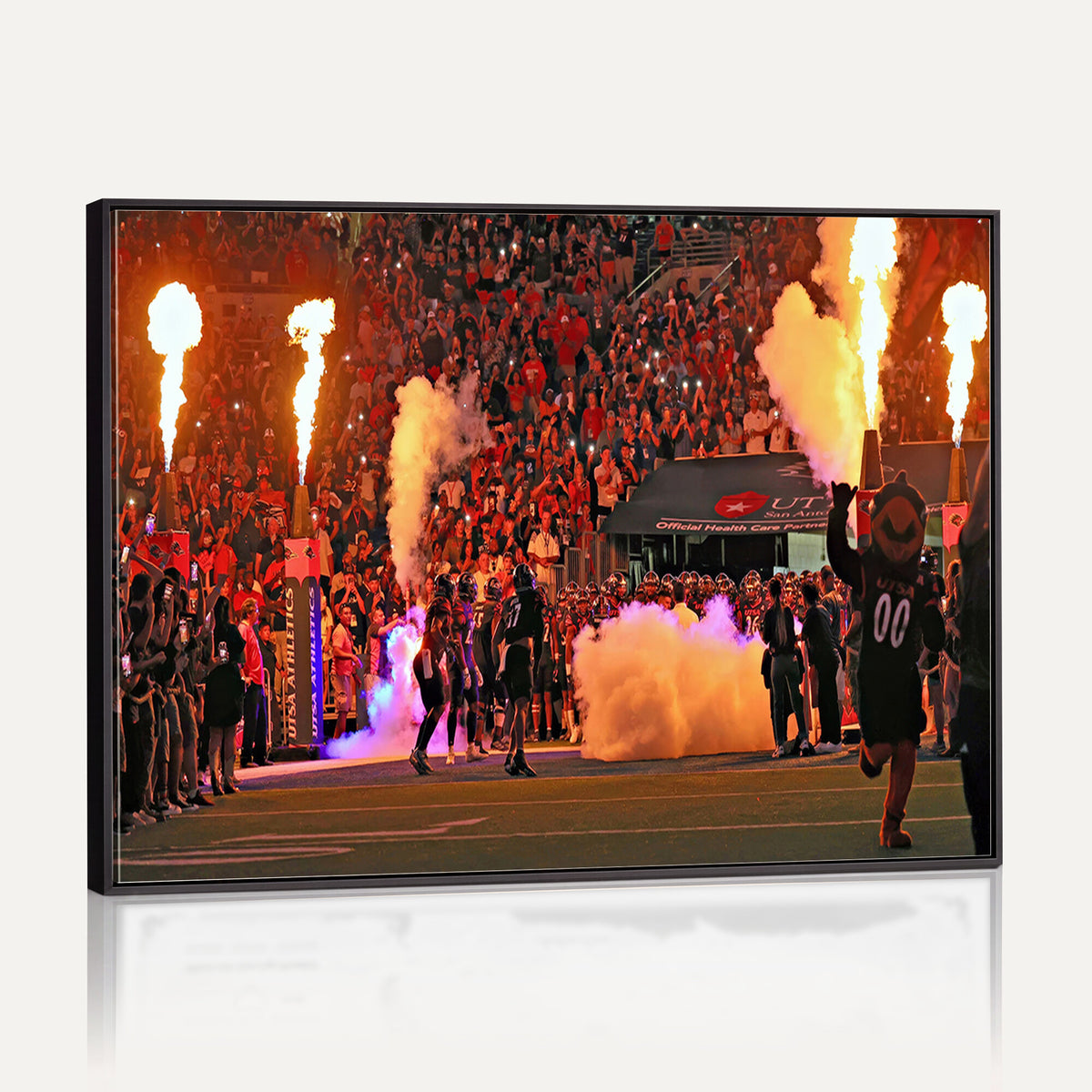 98664-MGV-CV-36X24 - The University of Texas at San Antonio Roadrunners Football Team Print, Extra Large Game Room Wall Decor