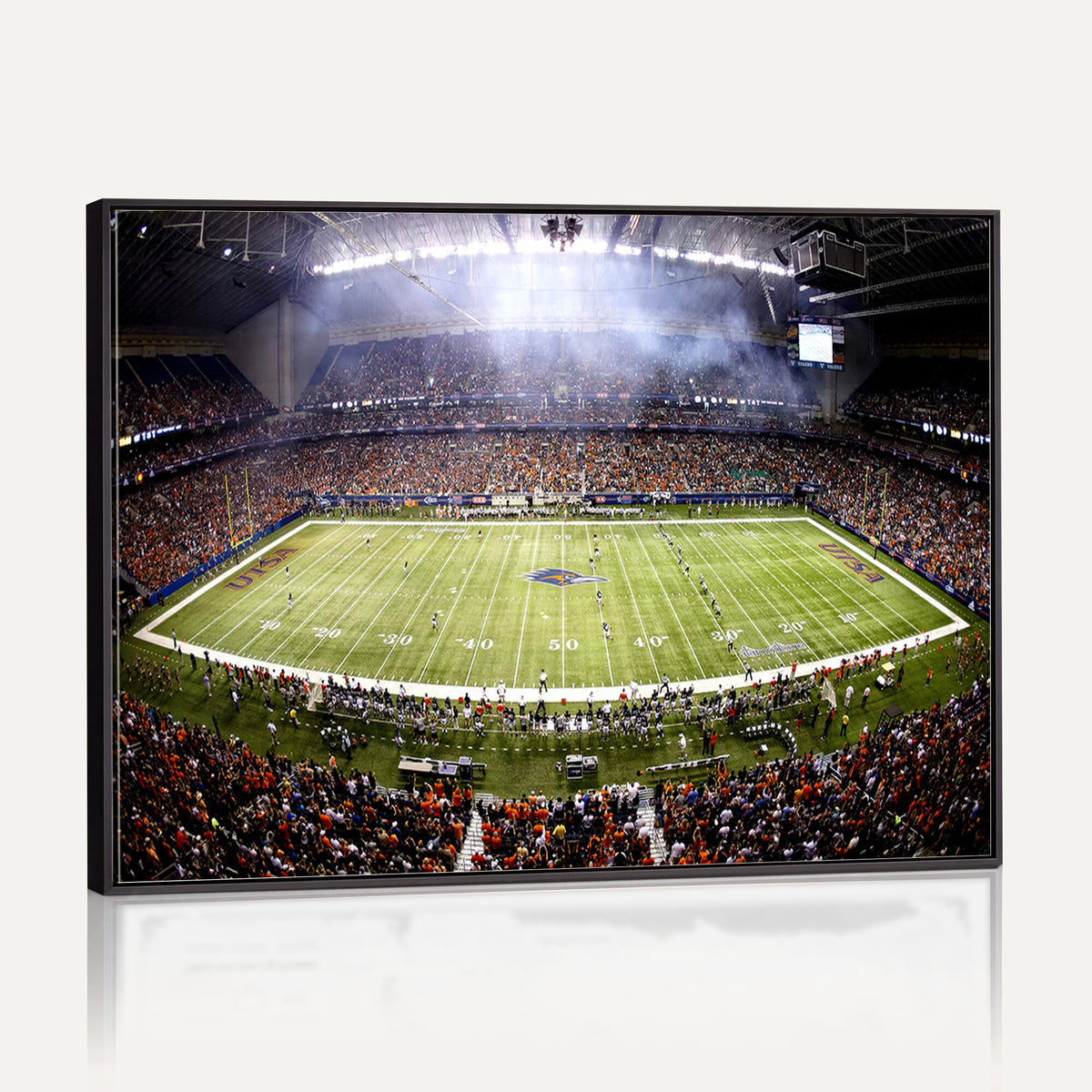 46972-MGV-CV-36X24 - The University of Texas at San Antonio Roadrunners Football Team Print, Framed and Ready to Hang