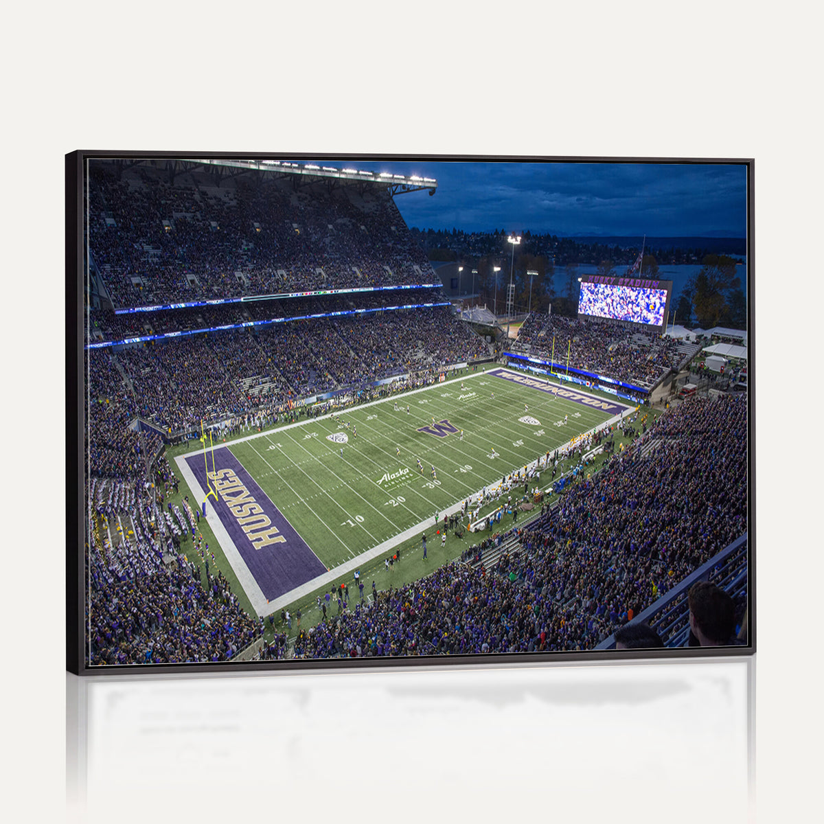 84780-MGV-CV-36X24 - The University of Washington Huskies Football Team Print, Framed and Ready to Hang