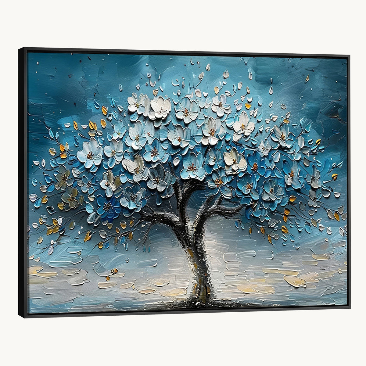 24109-_Poster-30x20 - Abstract Blooming Tree Wall Art Canvas Print, Floral Modern Home Decor