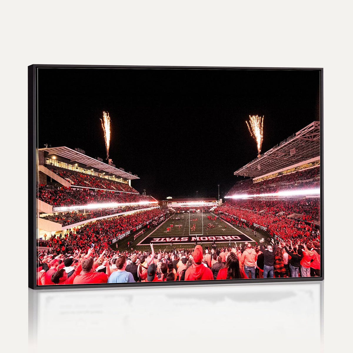 52633-MGV-CV-36X24 - Oregon State Beavers Football Team Print, Corvallis Reser, Framed and Ready to Hang