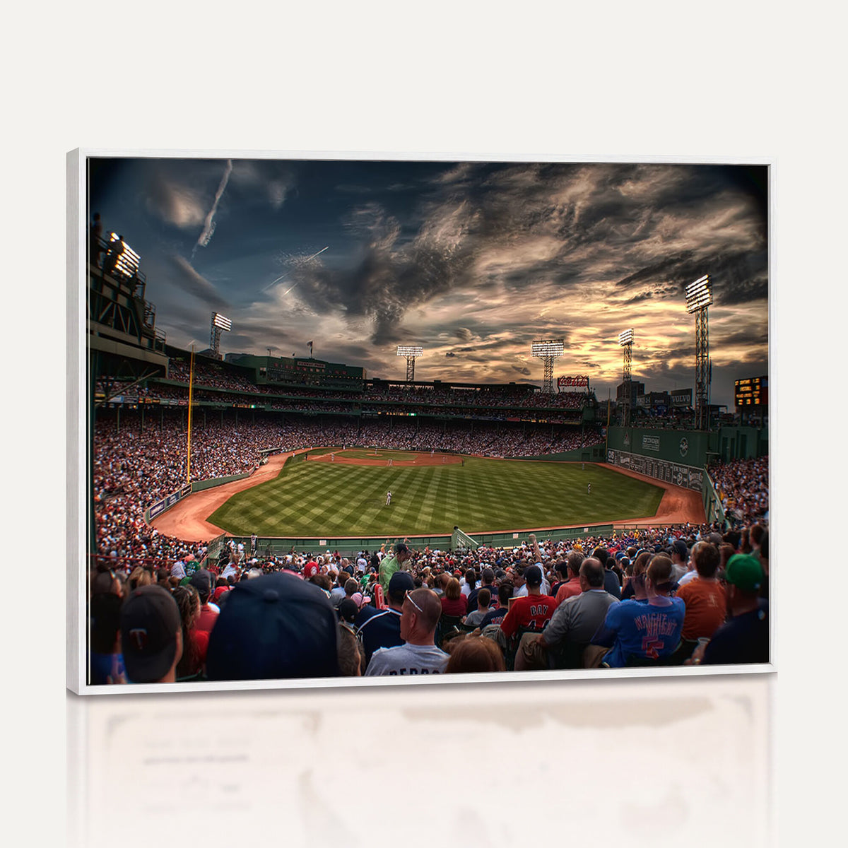 53432-MGV-CV-36X24 - Boston Red Sox Baseball Team Print, Massachusetts Fenway Park Stadium Wall Art Canvas Print