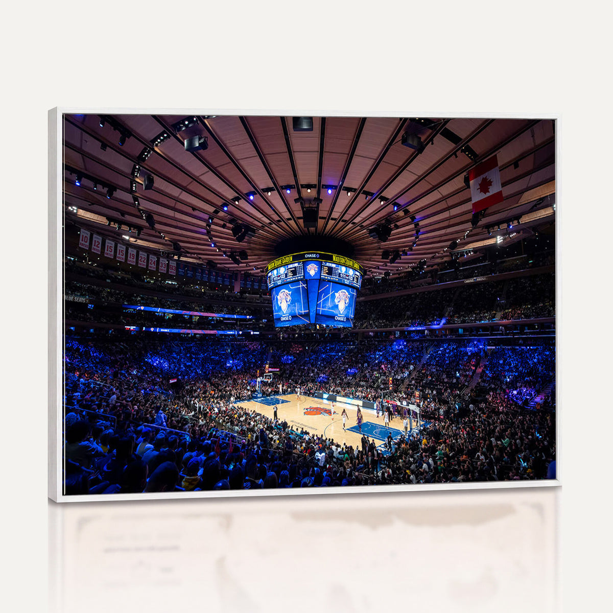 20491-MGV-CV-36X24 - Madison Square Garden Basketball Print Canvas, Basketball Game Triple Canvas Wall Art