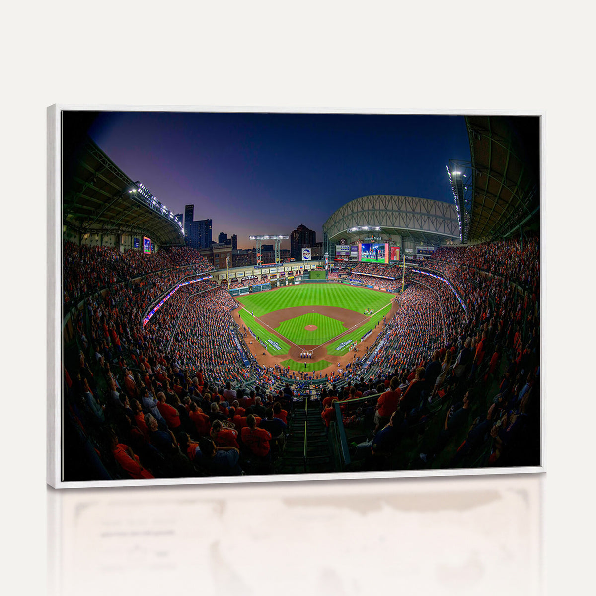 44322-MGV-CV-36X24 - Houston Astros Baseball Print Canvas, Houston Minute Maid Park Stadium Wall Art