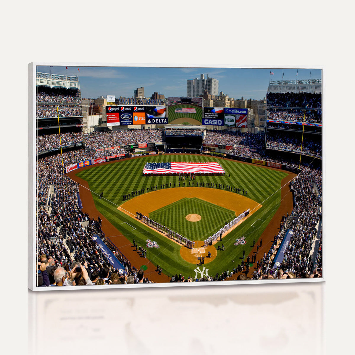 20879-MGV-CV-36X24 - Yankee Stadium New York Wall Art Print | 3-Panel Canvas Print of Yankees Baseball Stadium