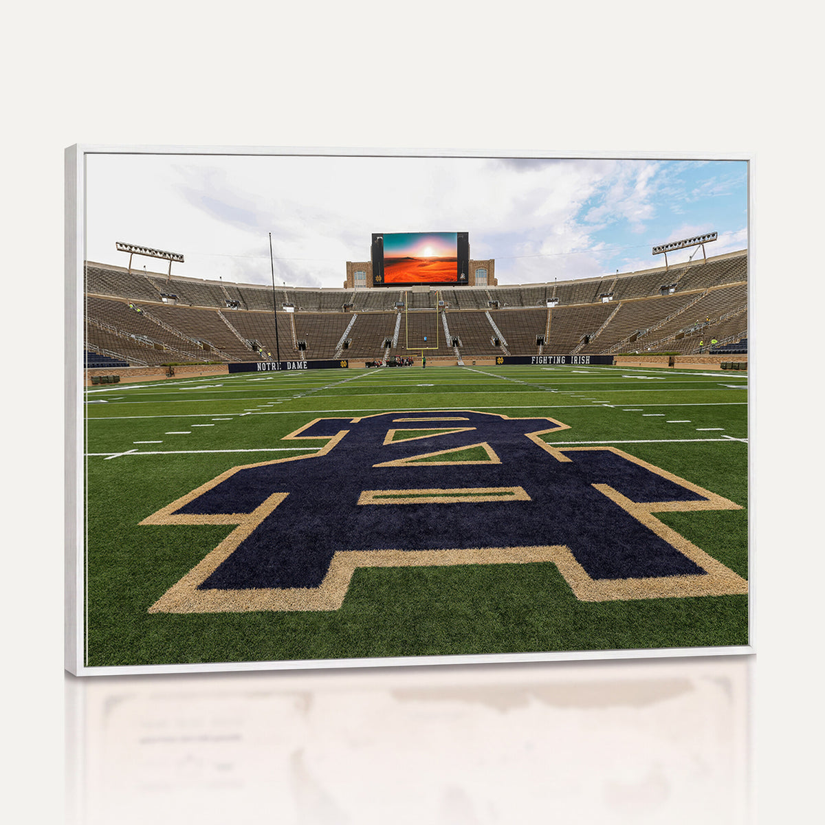 52835-MGV-CV-36X24 - Notre Dame Stadium Giclee Canvas Print | Triptych Wall Art Featuring Iconic Notre Dame Football