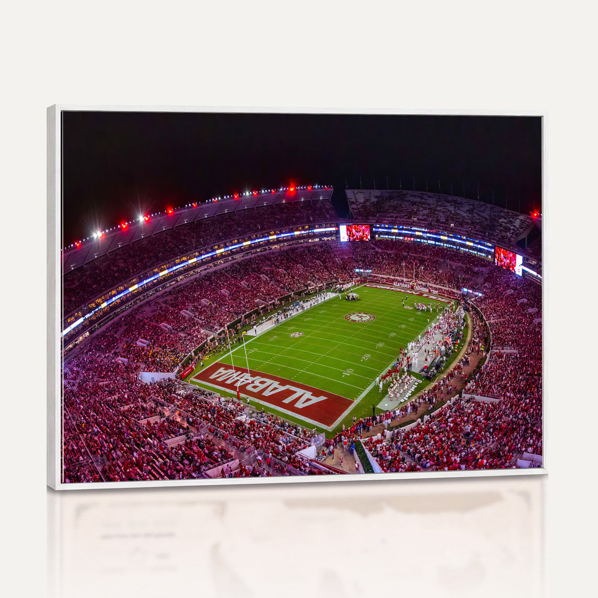 11343-MGV-CV-36X24 - Bryant-Denny Stadium Night Game Triple Canvas Wall Art | Alabama Crimson Tide Football