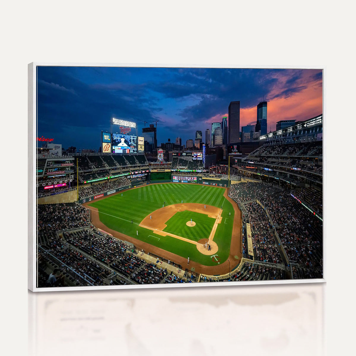 68222753-MGV-CV-36X24 - Target Field Wall Art Canvas Print, Baseball Stadium Scene