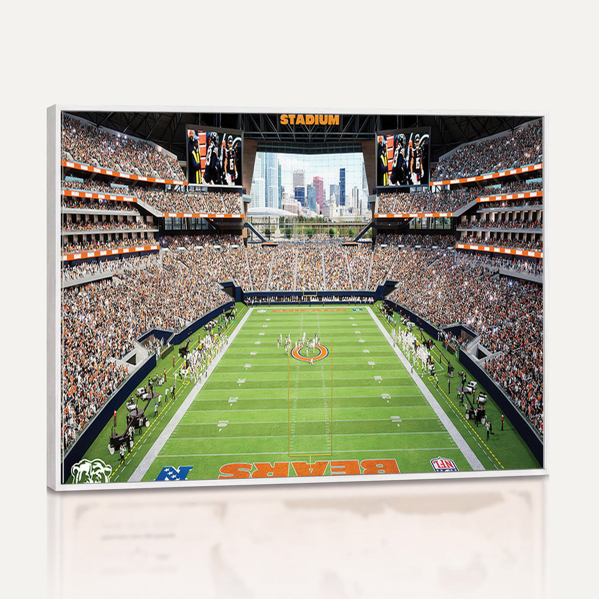 76935553-PAN-FL-20X10 - Chicago Bears Soldiers Field Wall Art Canvas Print, Home Office Wall Decor