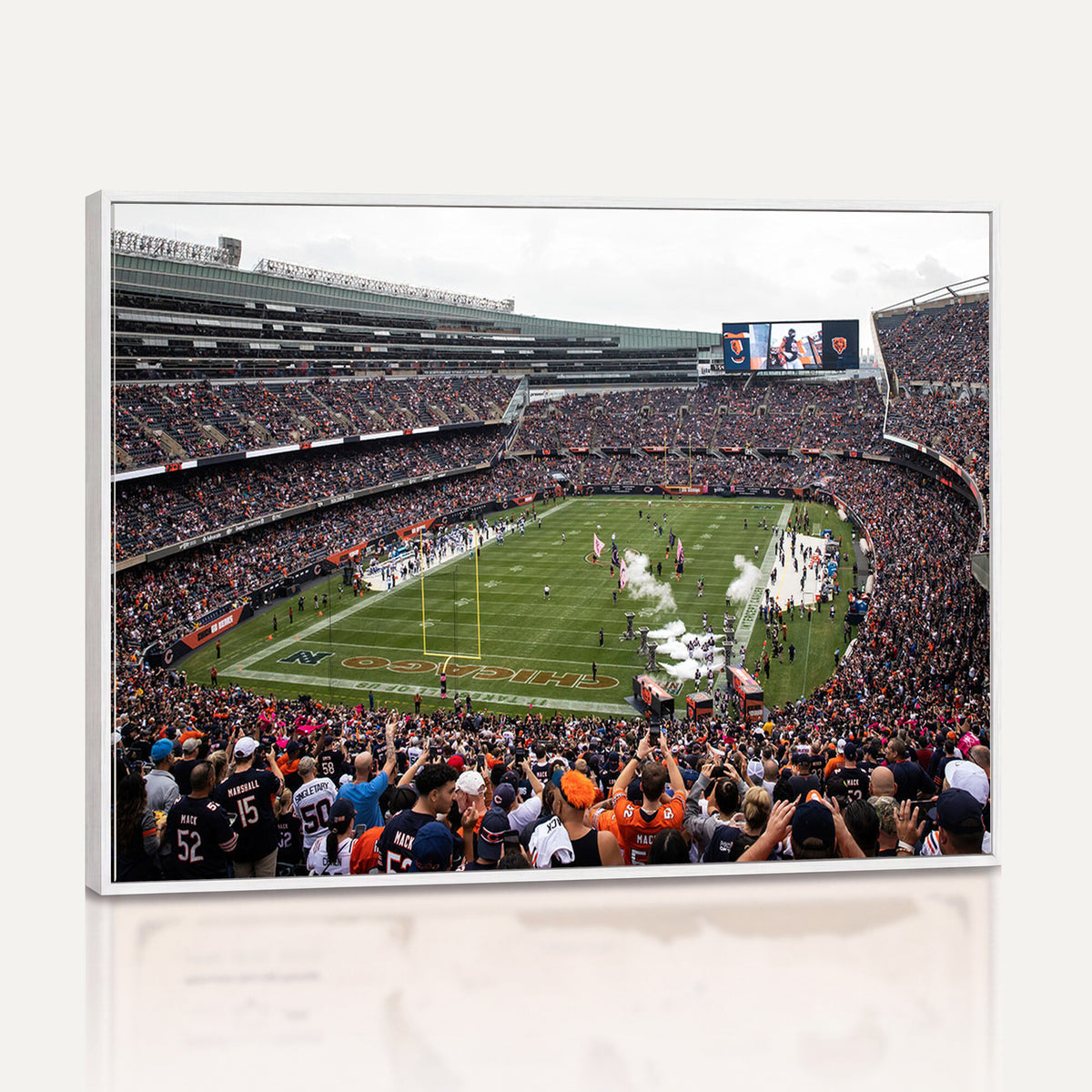 18347149-MGV-CV-36X24 - Chicago Bears Soldier Field Wall Art Canvas Print – Framed Football Stadium Artwork Team Spirit for home, office
