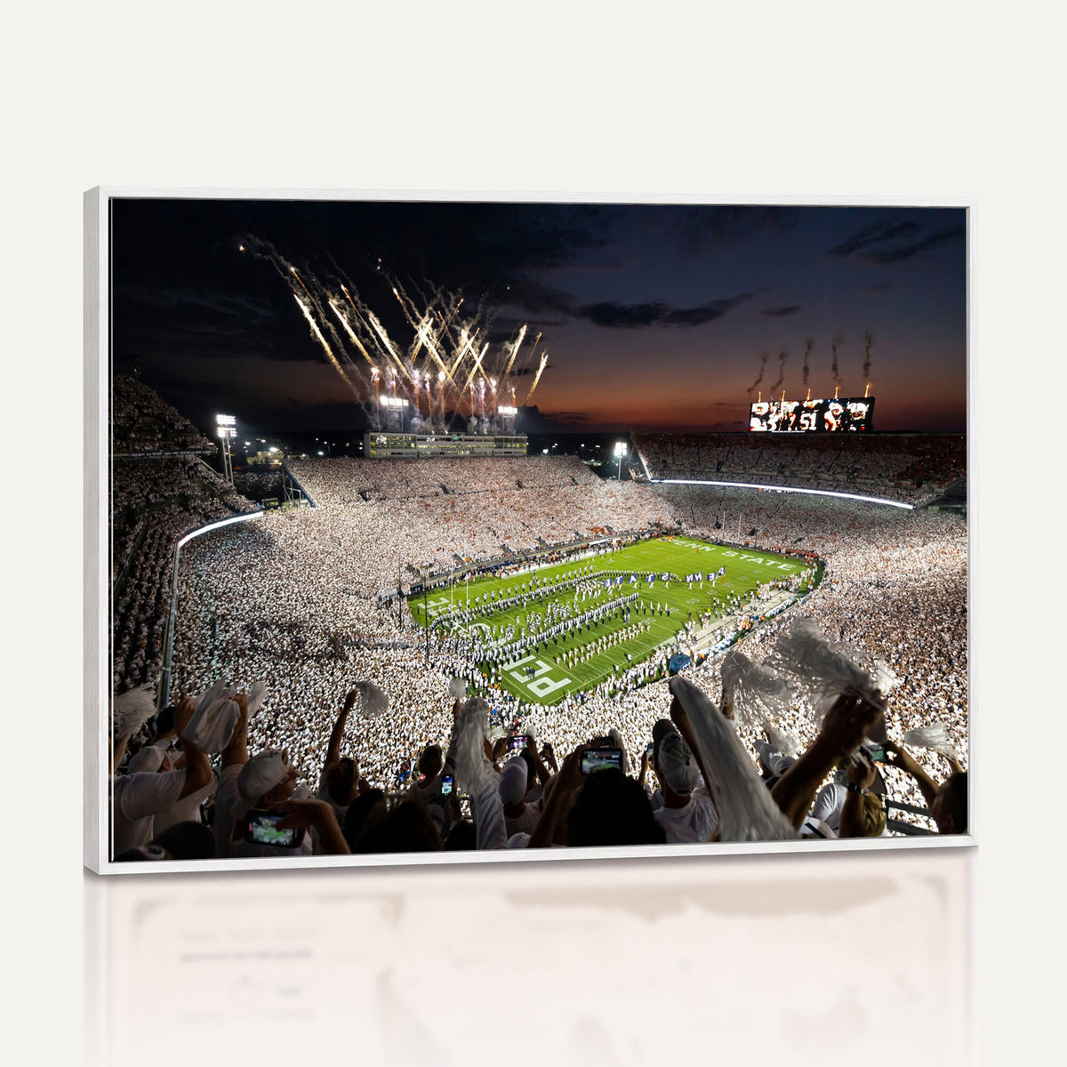 26666-MGV-CV-36X24 - Penn State Stadium Wall Art Canvas Print, White Out