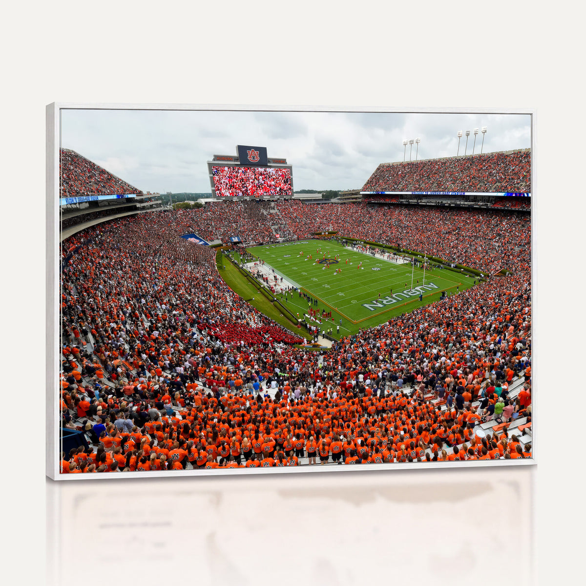 82562490-MGV-CV-36X24 - Auburn Stadium Sunset Wall Art Canvas Print, Jordan Hare Stadium Game Day Crowd, Auburn Tigers Football Artwork