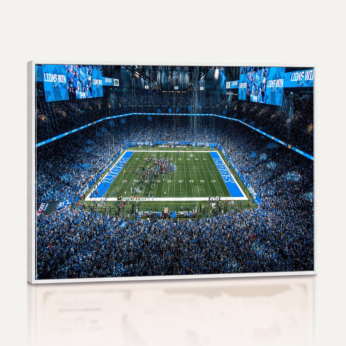 80882005-MGV-CV-36X24 - Detroit Lions Stadium Wall Art Canvas Print, Football Field Panorama