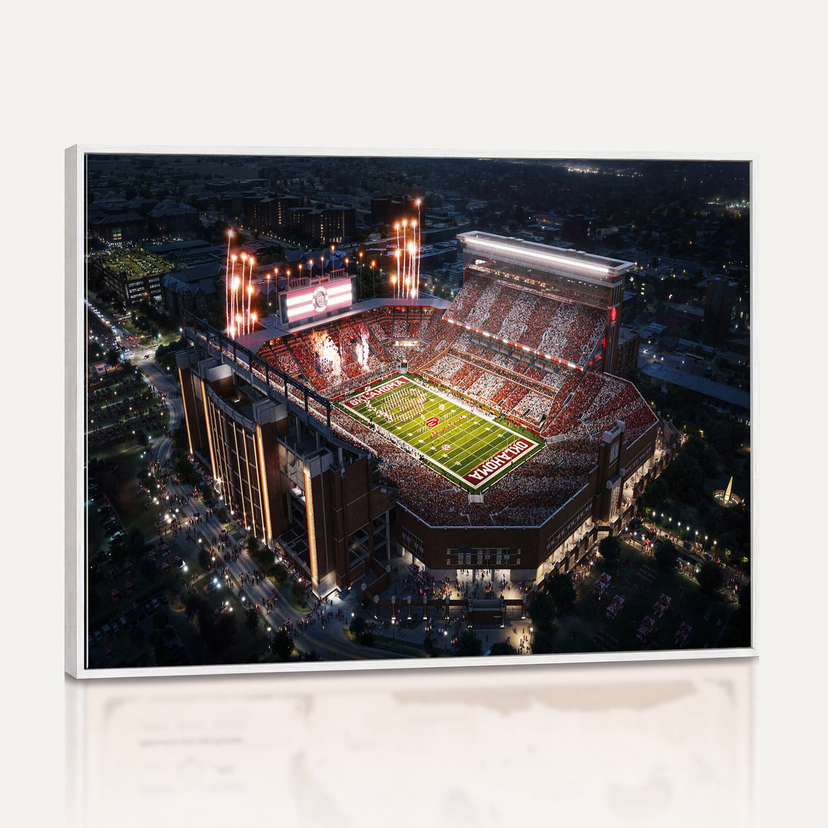 16867141-MGV-CV-36X24 - Oklahoma Memorial Stadium, Gaylord Memorial Stadium Wall Art