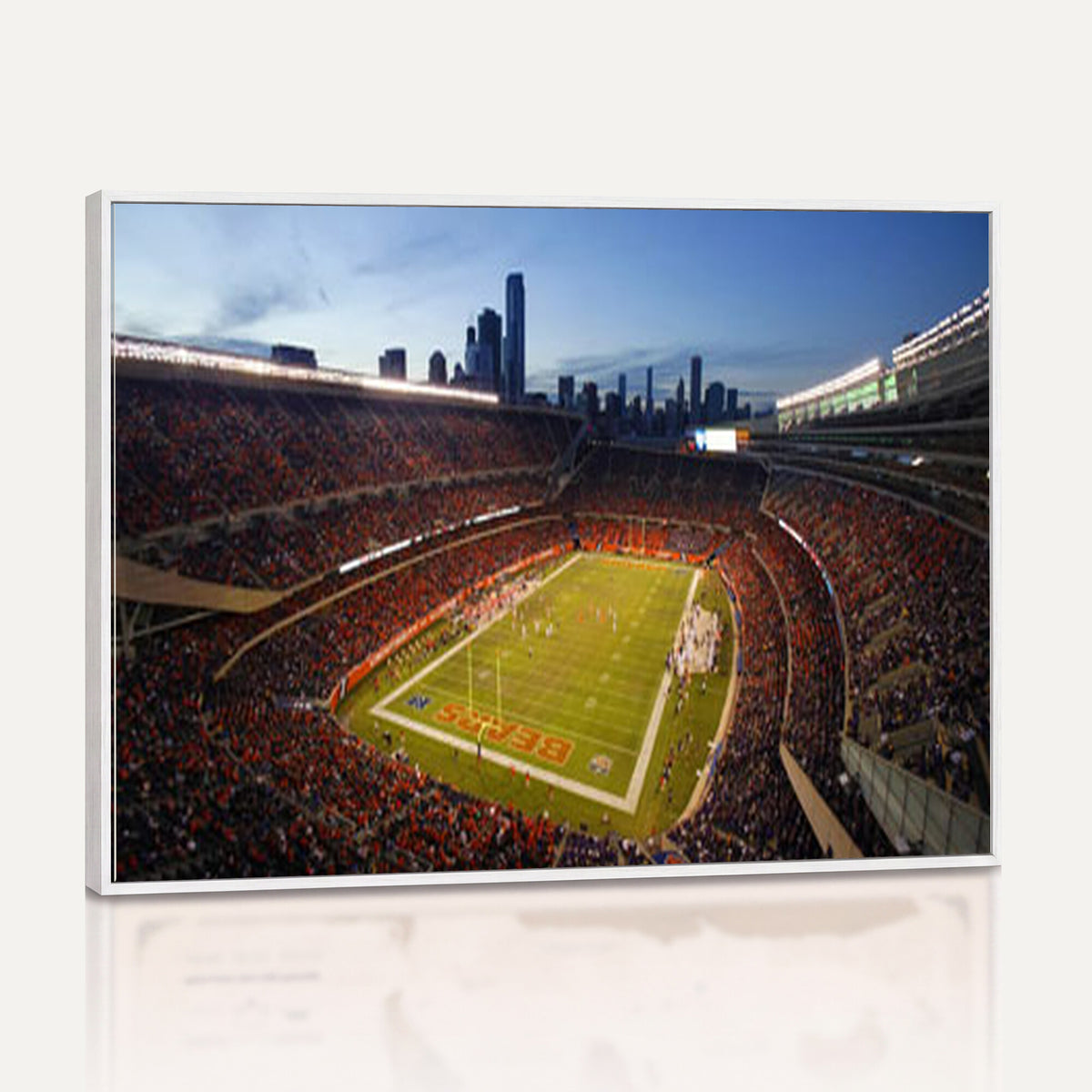 50691720-MGV-CV-36X24 - Chicago Bears Soldier Field Canvas Wall Art, NFL Stadium Panorama Print, Football Arena Photography for Sports Fans