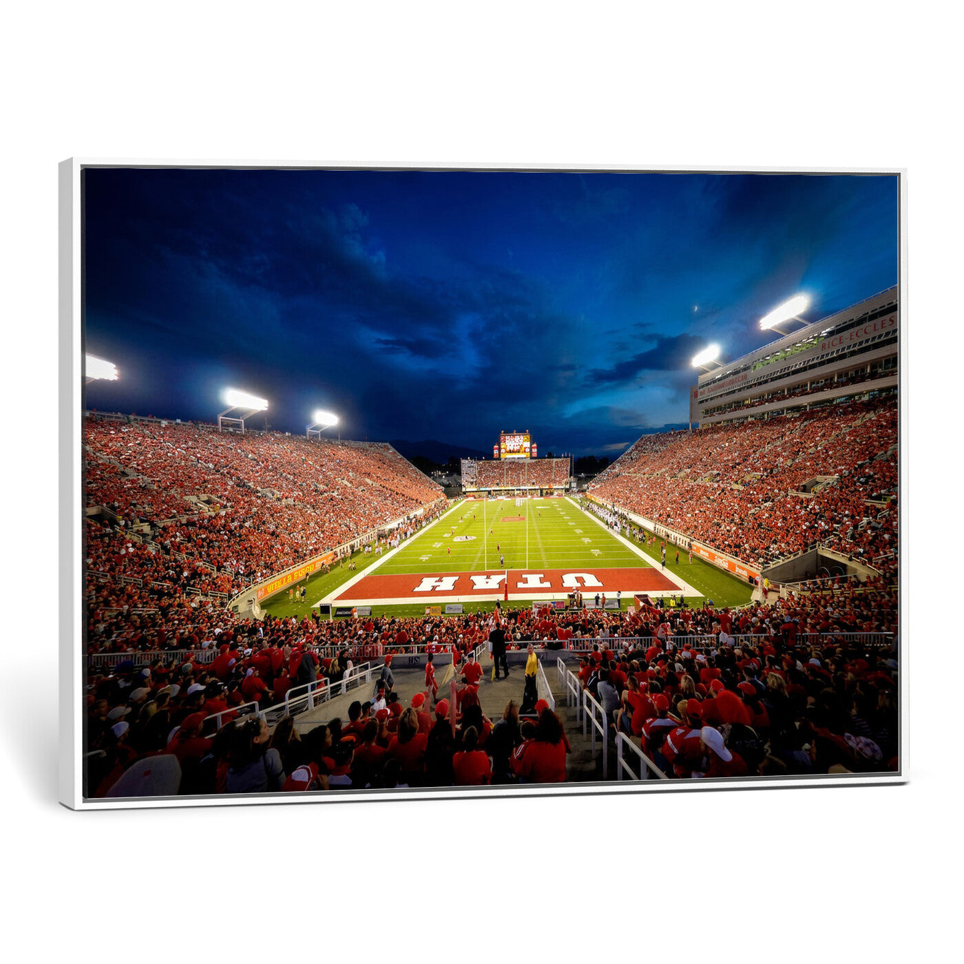 74019251-MGV-CV-36X24 - Rice-Eccles Stadium Wall Art Canvas Print - Utah Salt Lake City Stadium Print