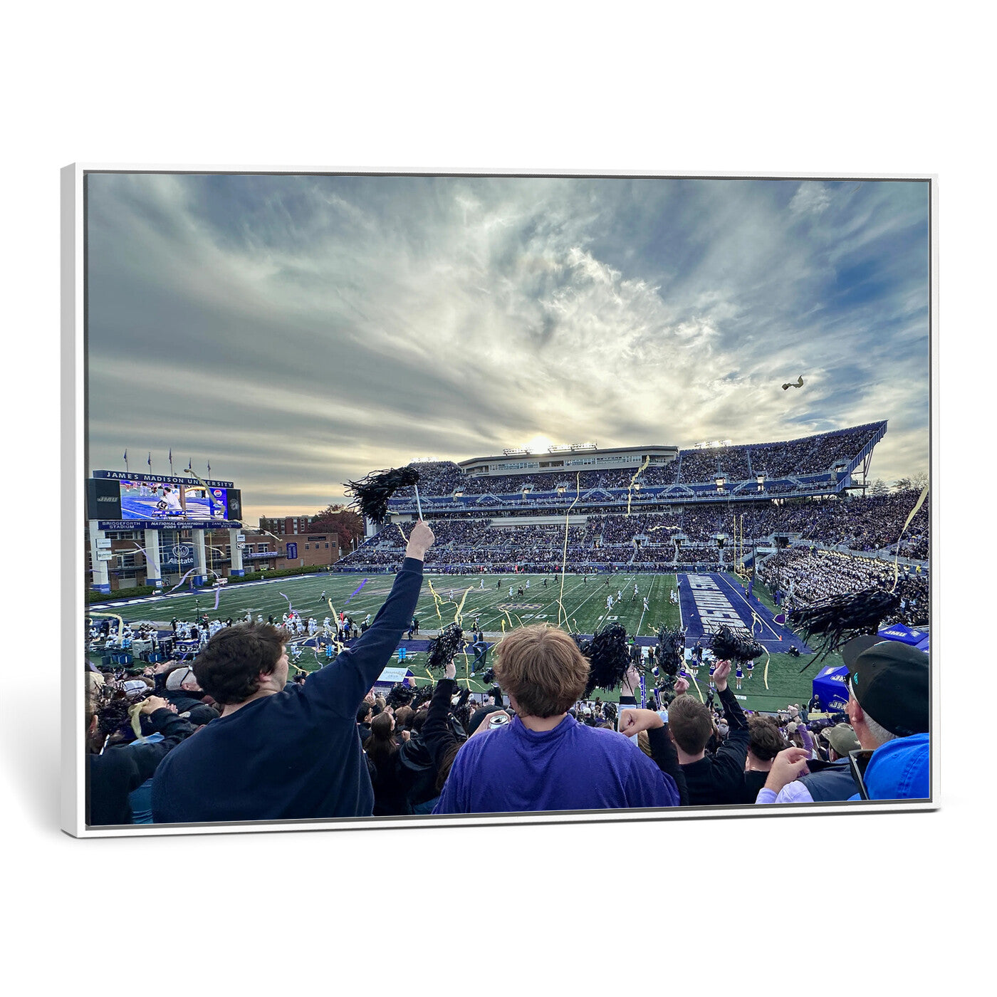 400867JMU-MGV-CV-36X24 - JMU Stadium Wall Art Canvas Print for Game Room Decor - James Madison University Stadium