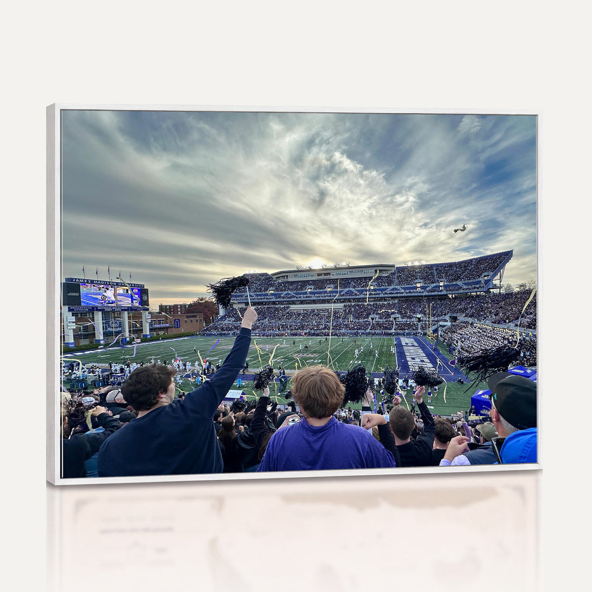 400867JMU-MGV-CV-36X24 - JMU Stadium Wall Art Canvas Print for Game Room Decor - James Madison University Stadium