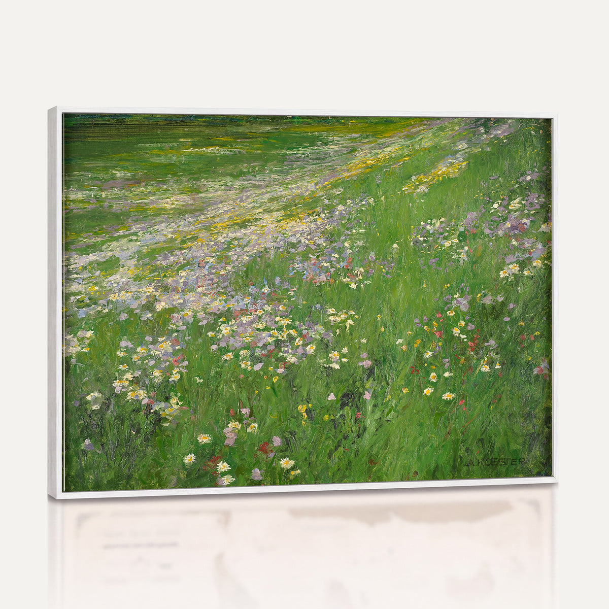 63535040-MGV-CV-36X24 - Alexander Koester Flower Meadow Canvas Wall Art, Vintage Landscape Print
