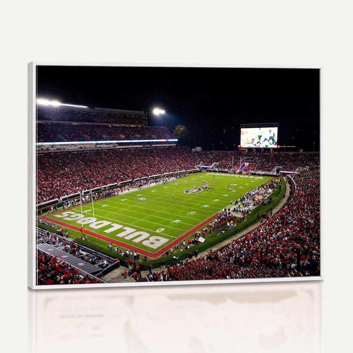 73520603-_Poster-30x20 - Georgia Bulldogs Sanford Stadium Canvas Print 3 Piece Framed Wall Art Extra Large Floating Frame Nature Poster Made in USA