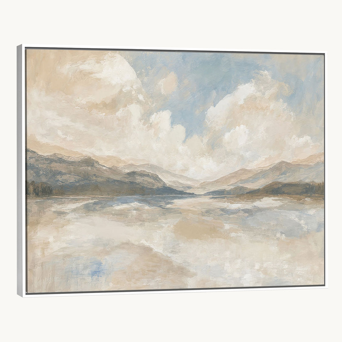 12998065-_Poster-30x20 - Serene Mountain and Lake Landscape Canvas Wall Art