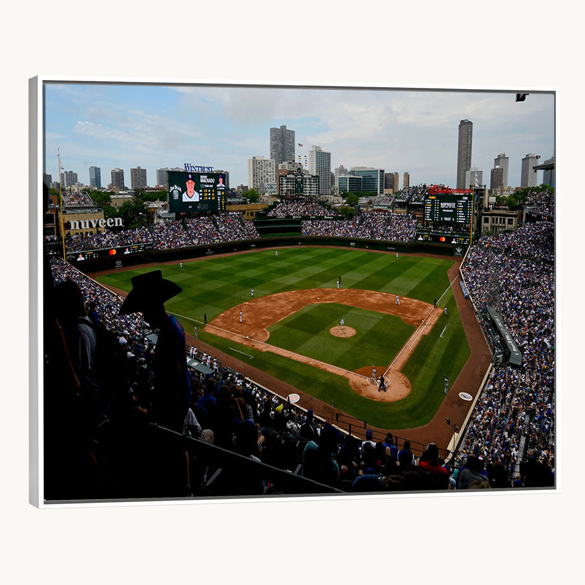 34859D-MGV-CV-36X24 - Chicago Cubs Baseball Team Print - Wrigley Field Stadium