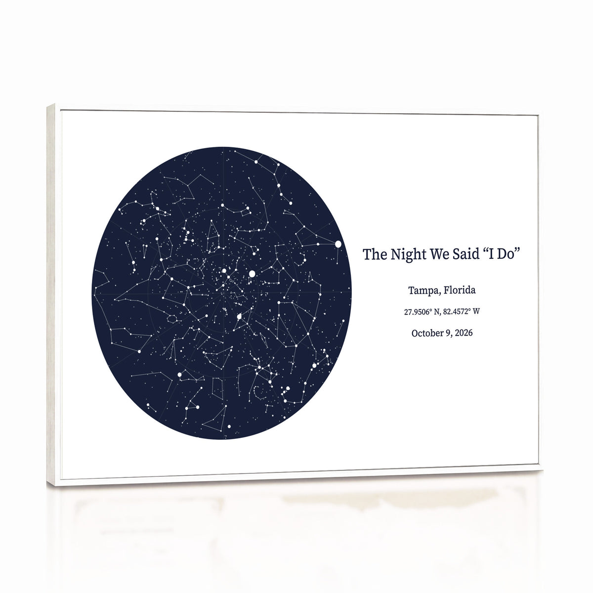 CSTM914STR-MGV-CV-36X24 - Custom Star Map Canvas Print – Personalized Night Sky Wall Art by Date and Location