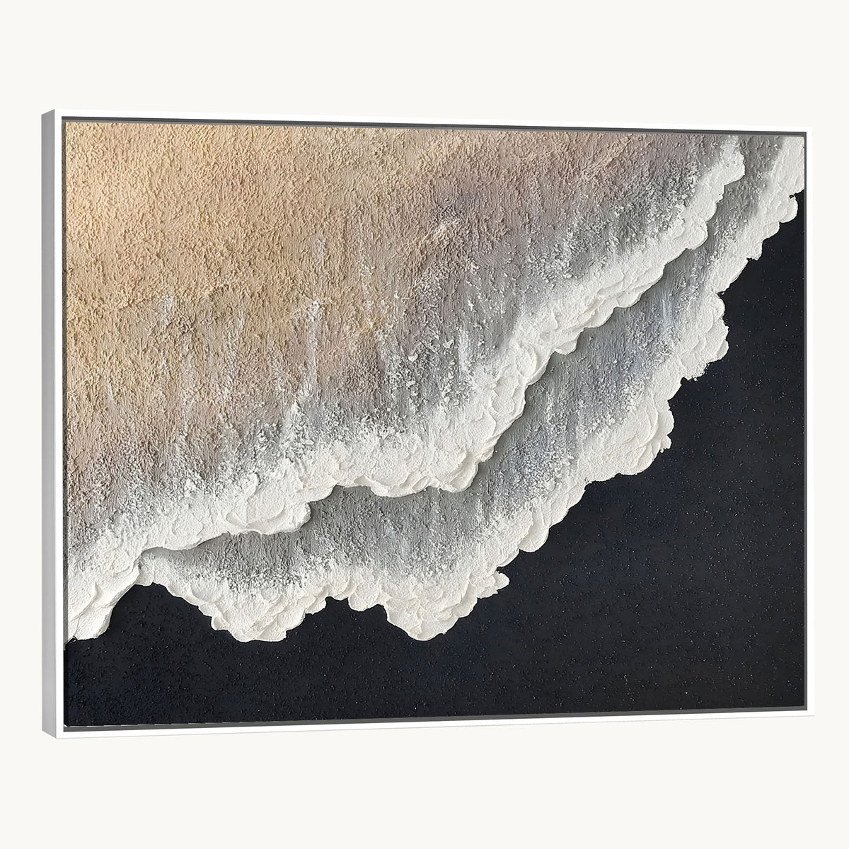 42307004-MGV-CV-24X16 - Ocean Wave and Sand Coastal Wall Art, Modern Beach Decor for Living Room