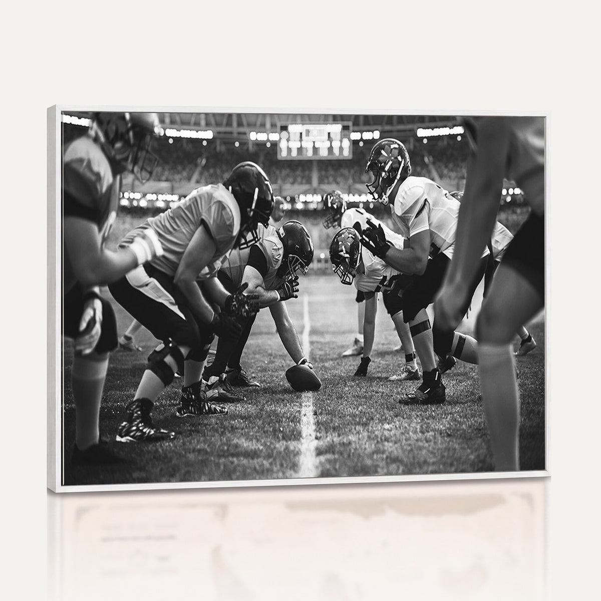 13273-MGV-CV-36X24 - American Football Wall Art Canvas Print Framed Stadium Sport