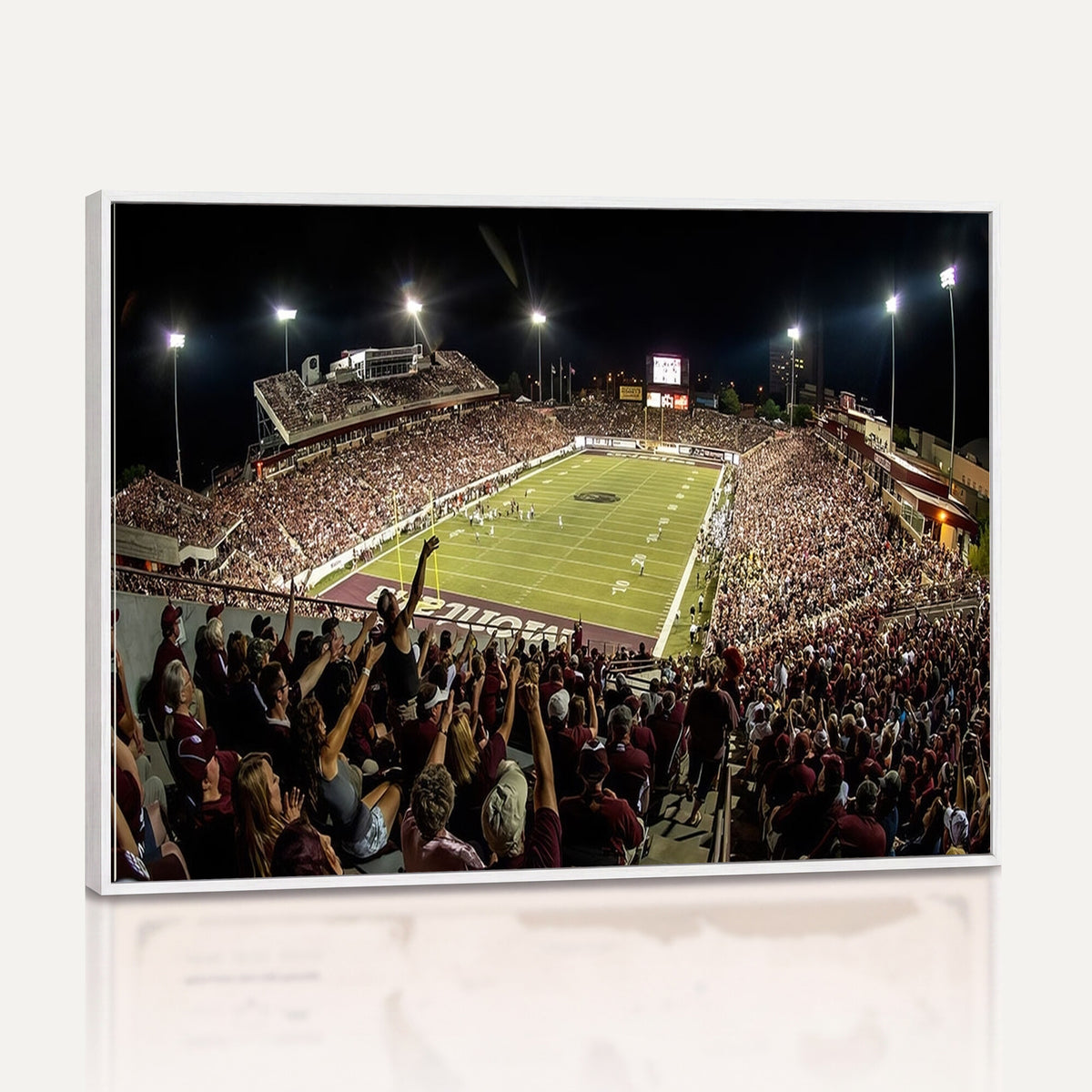 94126-MGV-CV-36X24 - Washington-Grizzly Stadium Canvas Wall Art | Exciting Game Night Atmosphere in Panoramic View