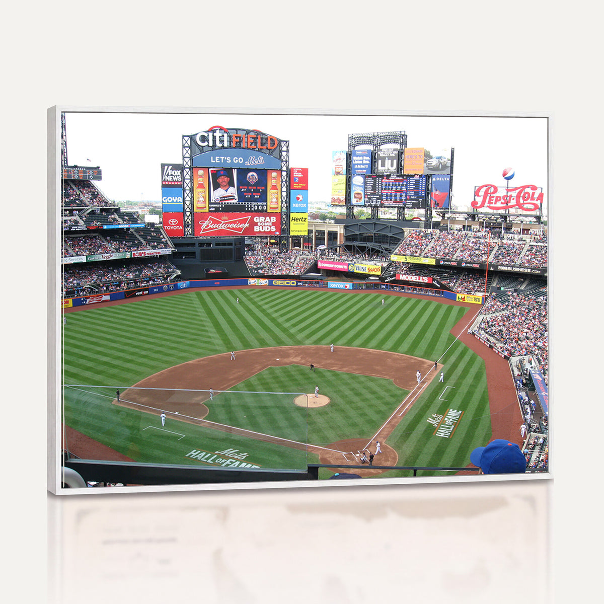 64829-MGV-CV-36X24 - New York Mets Baseball Team Print, Citi Field Baseball Stadium Wall Art