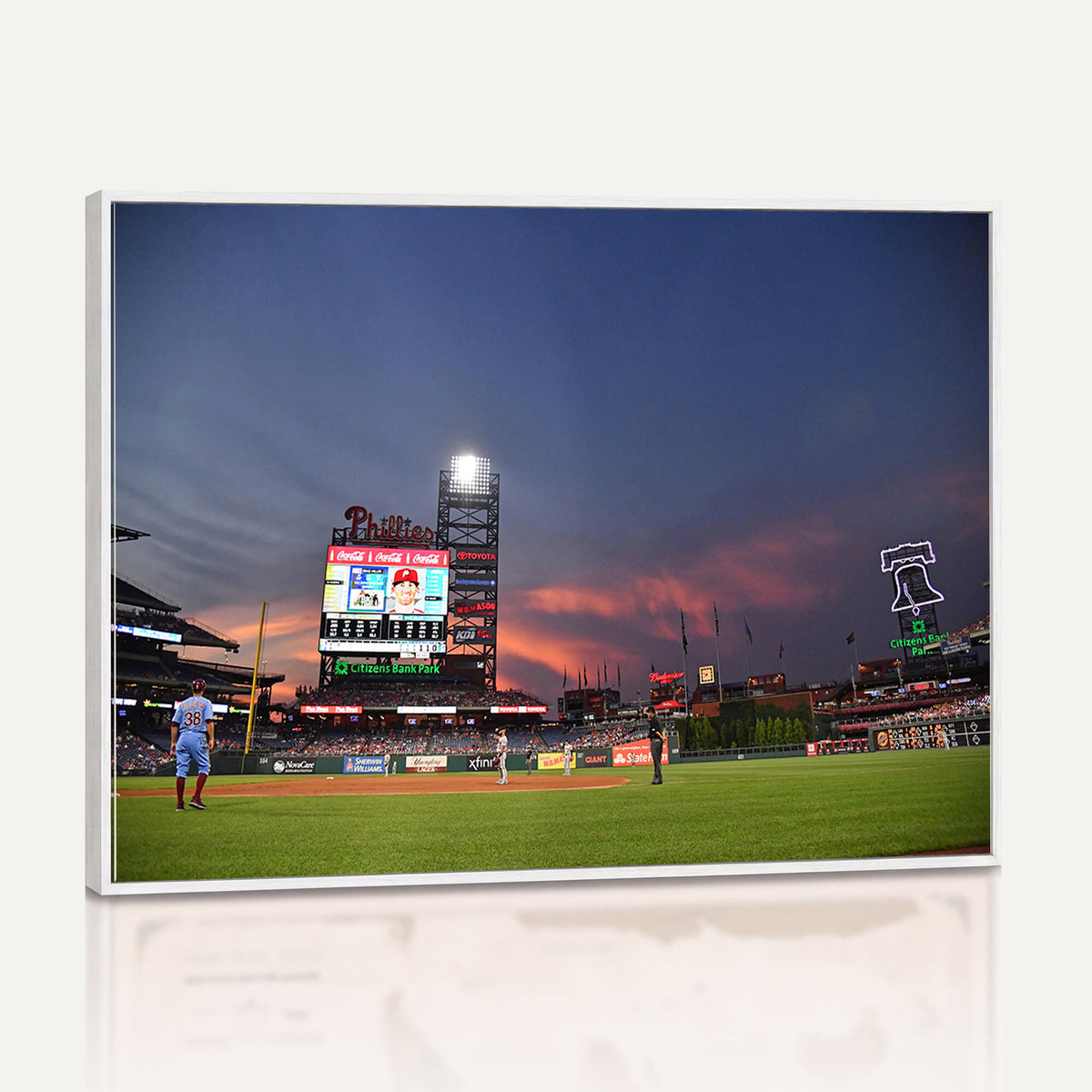 22594-MGV-CV-36X24 - Philadelphia Phillies Baseball Print - Philadelphia Citizens Bank Park Stadium Wall Art, Phillies