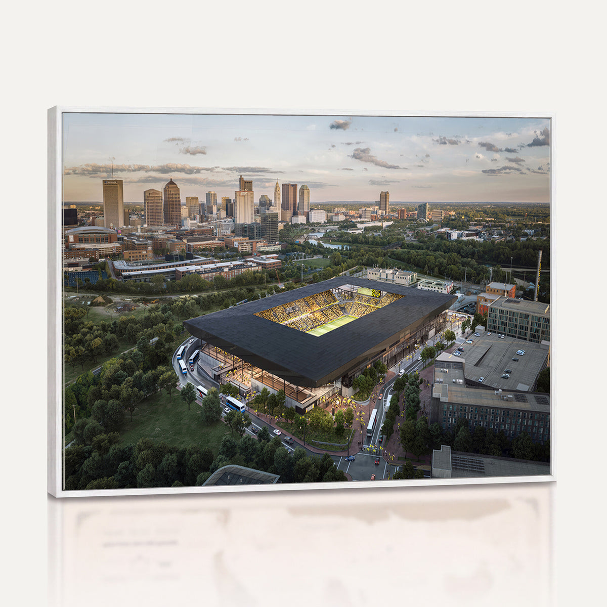 90971-MGV-CV-36X24 - Columbus Crew Soccer Team Print - Columbus Crew Stadium Wall Art, Columbus Crew Soccer Wall Art