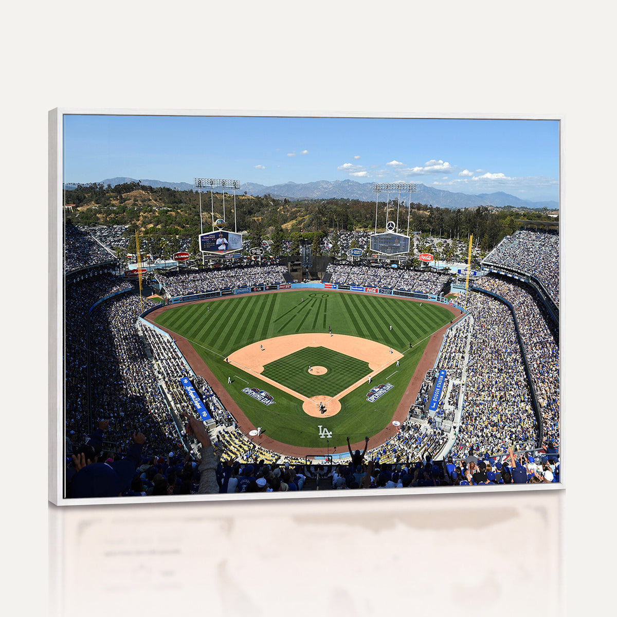 20436-MGV-CV-36X24 - Los Angeles Dodgers Dodger Stadium Wall Art Canvas Print, Framed and Ready to Hang