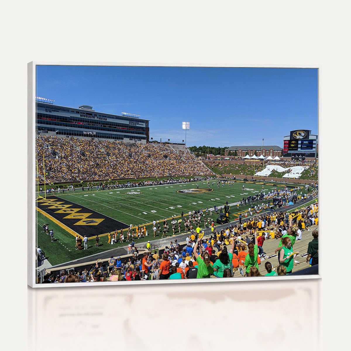 38399-MGV-CV-36X24 - University of Missouri Tigers Football Team Print, Columbia Faurot Field Memorial Stadium Wall Art