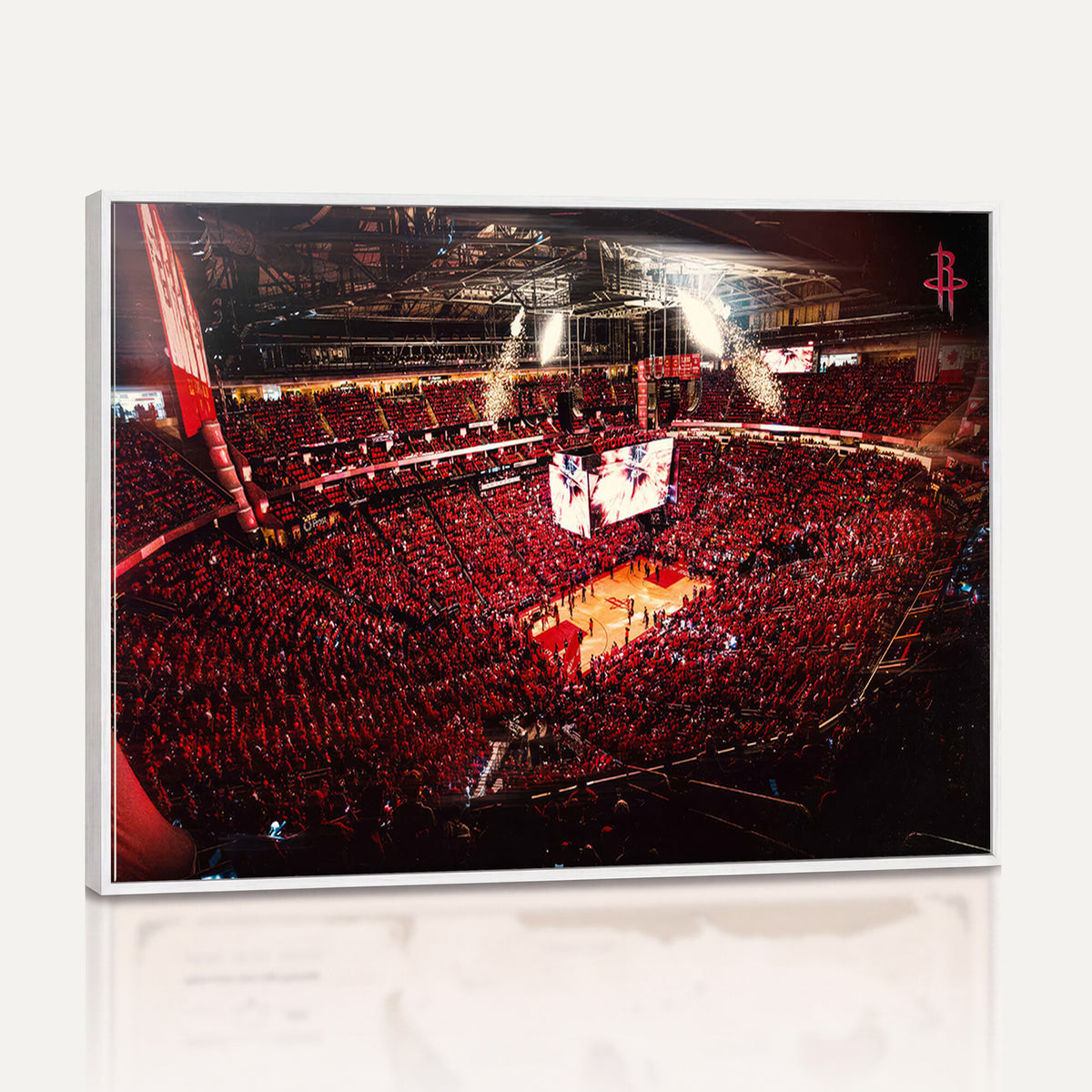 91527-MGV-CV-36X24 - Houston Rockets Basketball Team Print Canvas, Houston Toyota Center Arena Wall Art